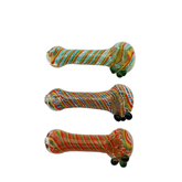 4" HAND PIPE WITH COLORFUL TWISTED LINE | 1CT